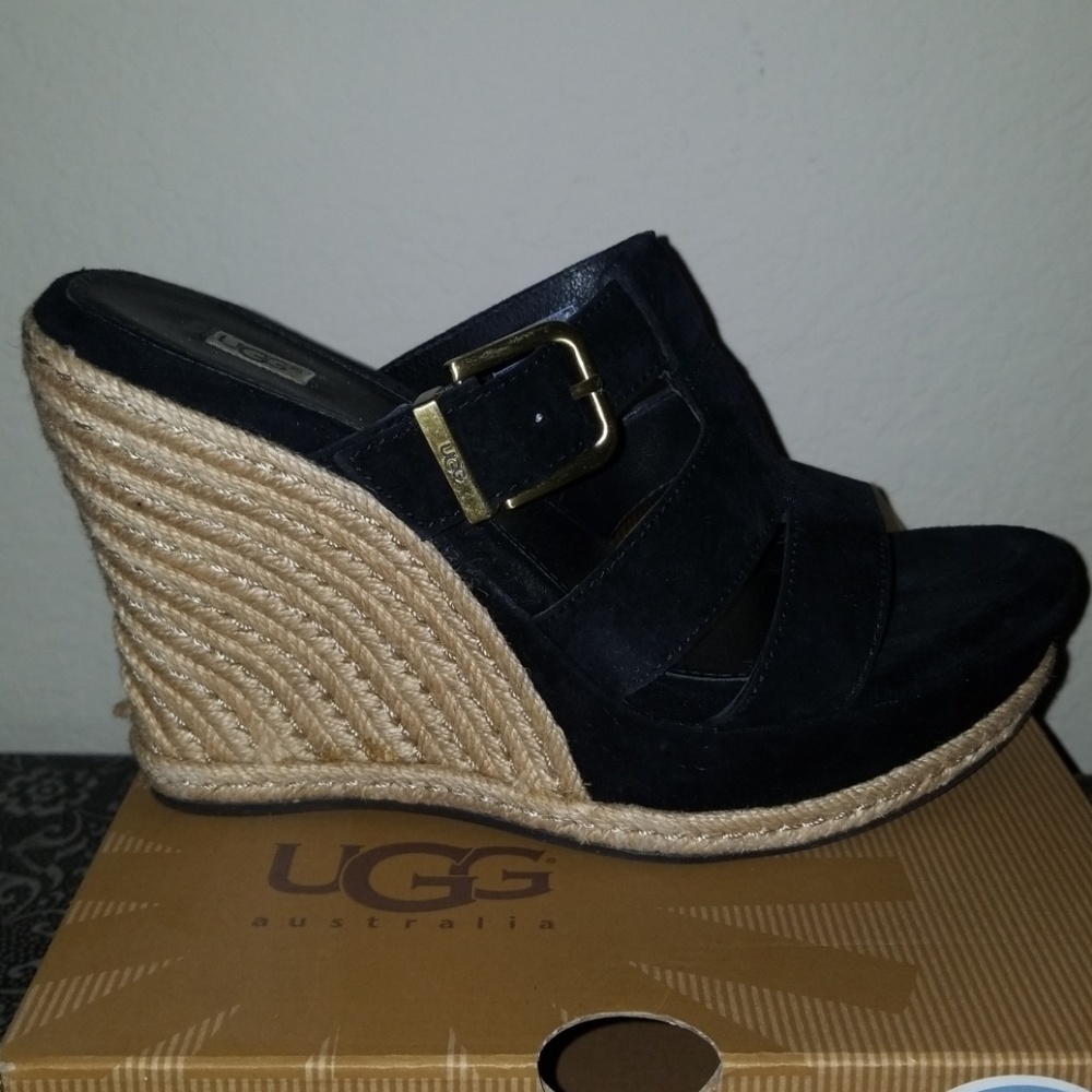 UGG Hedy leather platform espadrille 7.5